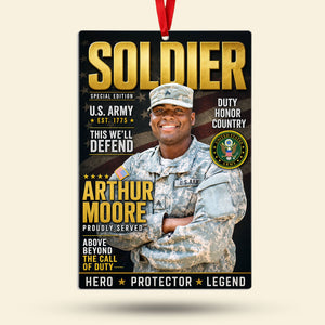 Honor Country Hero Christmas Ornament Custom Photo Gifts 04HUTI260826