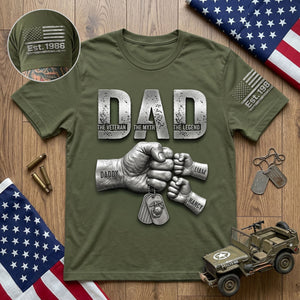 Patriotic Veteran Dad Shirt - Personalized Gift For Veteran Dads 02HUTI250526