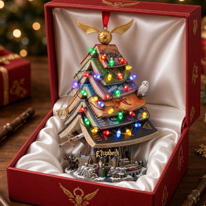 Whimsical Book Stack Christmas Ornament - Personalized Gift For Book Lovers 06HUTI120926
