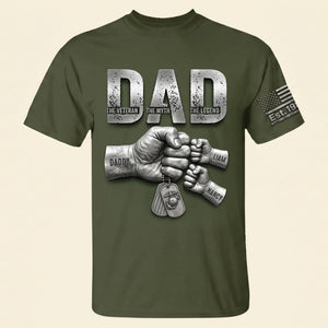 Patriotic Veteran Dad Shirt - Personalized Gift For Veteran Dads 02HUTI250526