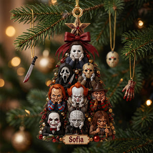Sincerely Terror Christmas Tree Ornament - Personalized Christmas Gifts For Horror Lovers 03qhti100826