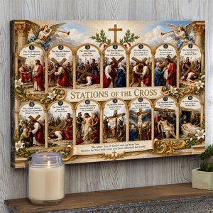 Jesus Carries The Cross Poster - Personalized Gifts For Christian 03HUTI200726