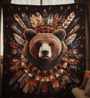 Native Bear Proud Quilted Blanket 08acxd030425