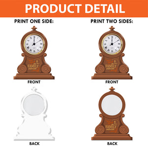 (Printway) Mẫu - Personalized Acrylic Desk Clock Plaque (1 side - 8x8in) - Shaped Plaques - GoDuckee