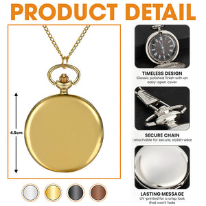 Love Is Timeless Pocket Watch - Personalized Gift For Couple 02TOLU230625-Homacus