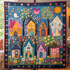 Patchwork Village Quilted Blanket NCU0VH3706