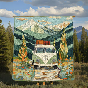 Peace Van Paradise Quilted Blanket NCU0PT4307