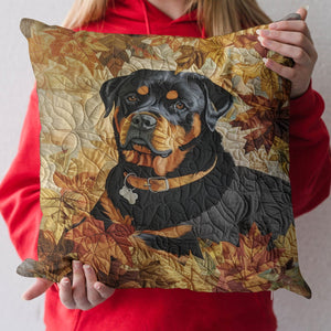 Rottweiler Autumn Breeze Quilted Pillow Case NCU0PT421