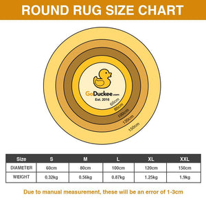Mẫu - Round Rug (PWCA-ZYRGG-size) - Personalized Gifts For here Round Rug Quote/Design Mã - chú ý: mẫu đang dùng mk có logo GDK-Homacus
