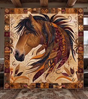 Spirit of the Plains Horse Quilted Blanket NCU0DV1565
