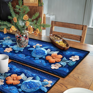 Tidepool Harmony Quilted Table Runner and Quilted Place Mat Set NCU0PT4564