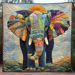 Tribal Elephant Harmony Quilted Blanket 02acxn110425
