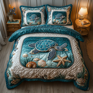 Aquatic Quilted Bedding Set NCU0VT114