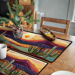 Twilight Terrain Quilted Table Runner and Quilted Place Mat Set NCU0PT4557