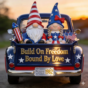Gnome Couple 250th Anniversary Acrylic Plaque - Personalized Gifts For Patriotics Plaque 01PGLU070426