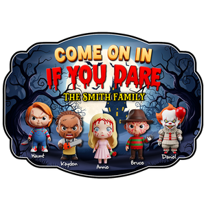 Haunted Family Wood Sign - Personalized Gifts For Family 01PGLU130825