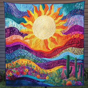 Vibrant Sunscape Quilted Blanket NCU0NT5118