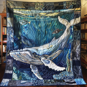 White Humpback Whale Quilted Blanket NCU0DV4269