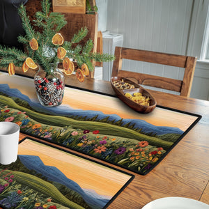 Wildflower Vista Quilted Table Runner and Quilted Place Mat Set NCU0PT4558