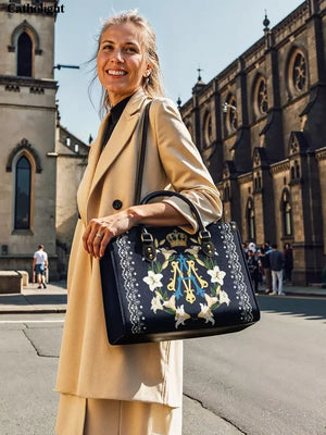 Catholight Crown Of Grace Leather Bag