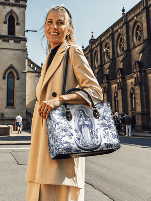 Catholight Sacred Serenity Virgin Mary Leather Bag