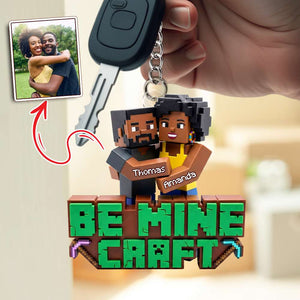 Custom Photo Be Mine Keychain - Personalized Gifts For Couple Keychain 06HULU230126