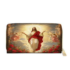 Glorious Ascension Christ Rising in Majesty - Leather Wallet Purse 06acxn020425