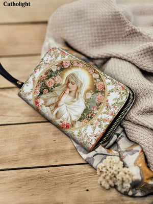 Catholight Virgin Mary's Grace Leather Wallet Purse