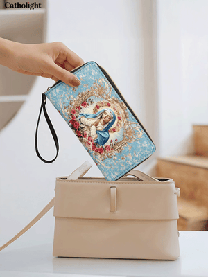 Catholight Our Lady of Grace - Leather Wallet Purse