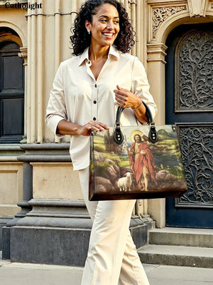 Catholight Saint John The Baptist Shepherd Leather Bag
