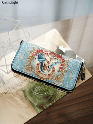 Catholight Our Lady of Grace - Leather Wallet Purse
