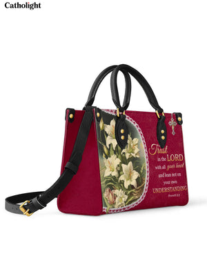 Catholight Lilies of Faith Leather Bag