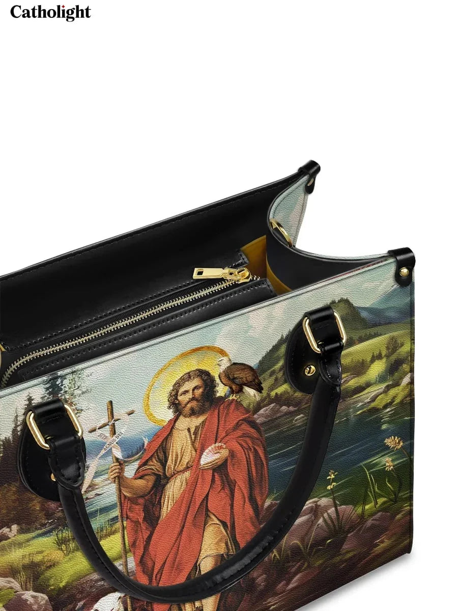 Catholight Saint John The Baptist Shepherd Leather Bag