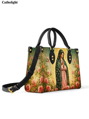 Catholight Roses of Guadalupe Leather Bag