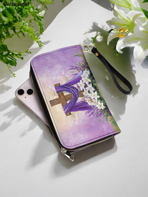Catholight Faithful Bloom Leather Wallet Purse