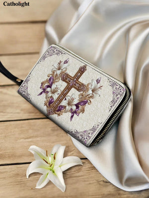 Catholight Faith & Florals Leather Wallet Purse