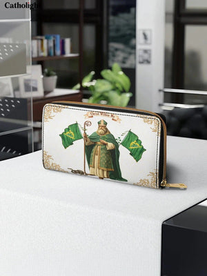 Catholight Saint Patrick's Devotion Leather Wallet Purse