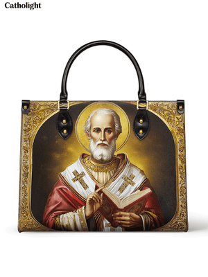 Catholight Saint Nicholas The Patron of Generosity Leather Bag