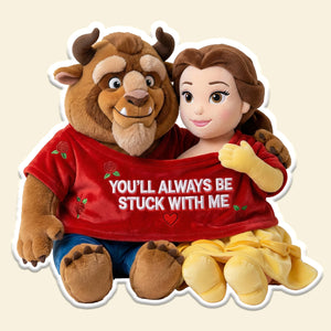 Fairy Tale Couple In Cute Shirt Shaped Pillow, Personalized Gifts For Couple 03QHLU111225