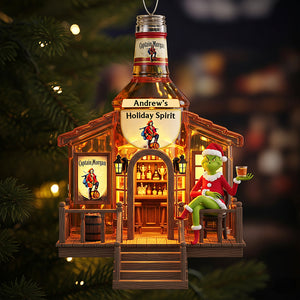 Holiday Spirit Bar Christmas Ornament, Personalized Gifts For Drinkers 02qhqn250825