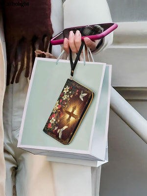 Catholight Radiance of the Cross Leather Wallet Purse