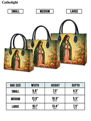 Catholight Roses of Guadalupe Leather Bag