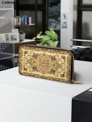 Catholight Psalm of Peace Leather Wallet Purse