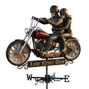 Skeleton Biker Weather Vane - Personalized Gifts For Couple 01nadh280526
