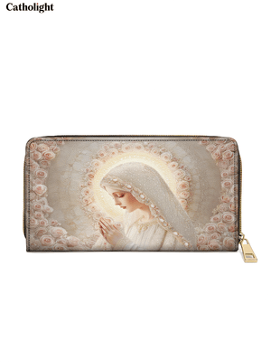 Catholight Rose Halo Devotion - Leather Wallet Purse