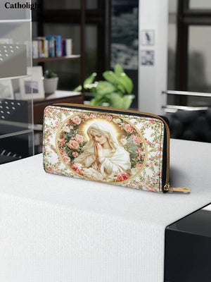 Catholight Virgin Mary's Grace Leather Wallet Purse