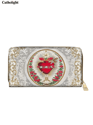 Catholight Immaculate Heart of Mary Elegance - Leather Wallet Purse