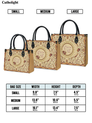 Catholight Strength in Grace Leather Bag