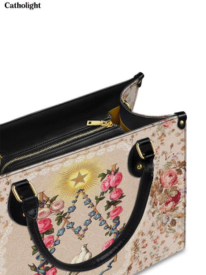 Catholight Roses of the Rosary Leather Bag