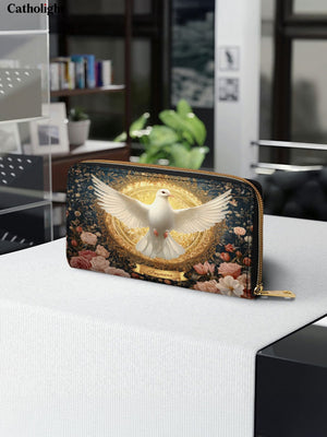 Catholight Dove of Eternal Light Leather Wallet Purse